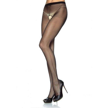 Collant Velato Nero Senza Cavallo in Nylon Leg Avenue O/S